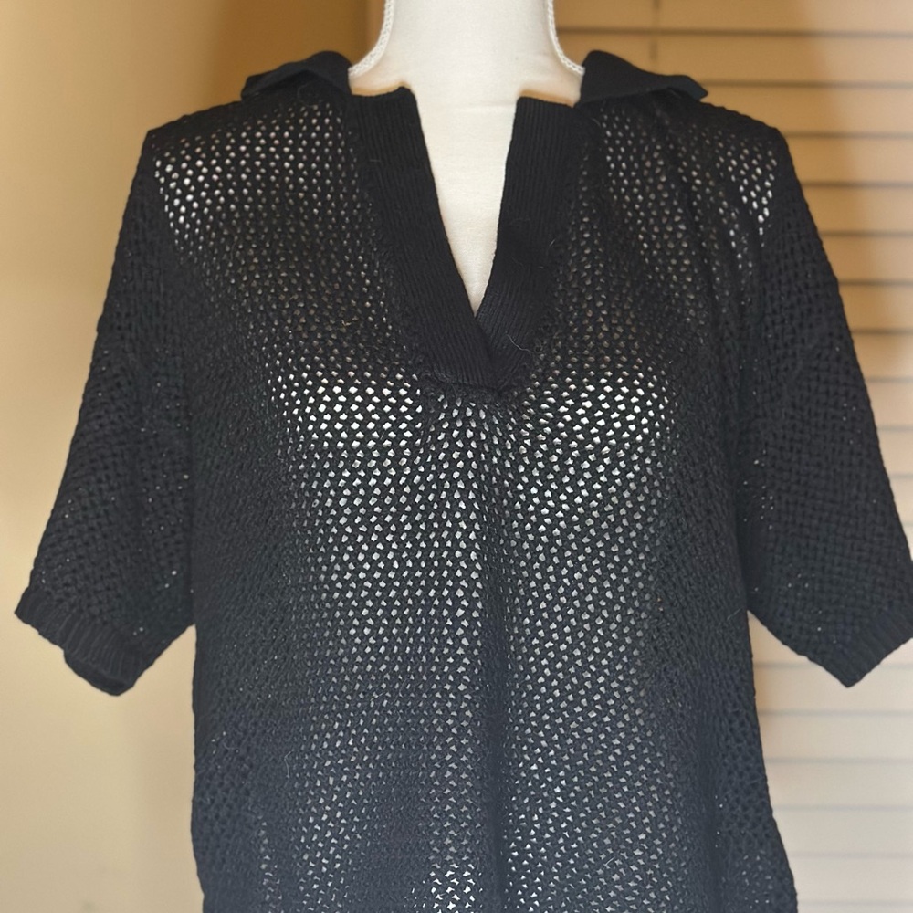 HYFVE Black Textured Swim Coverup